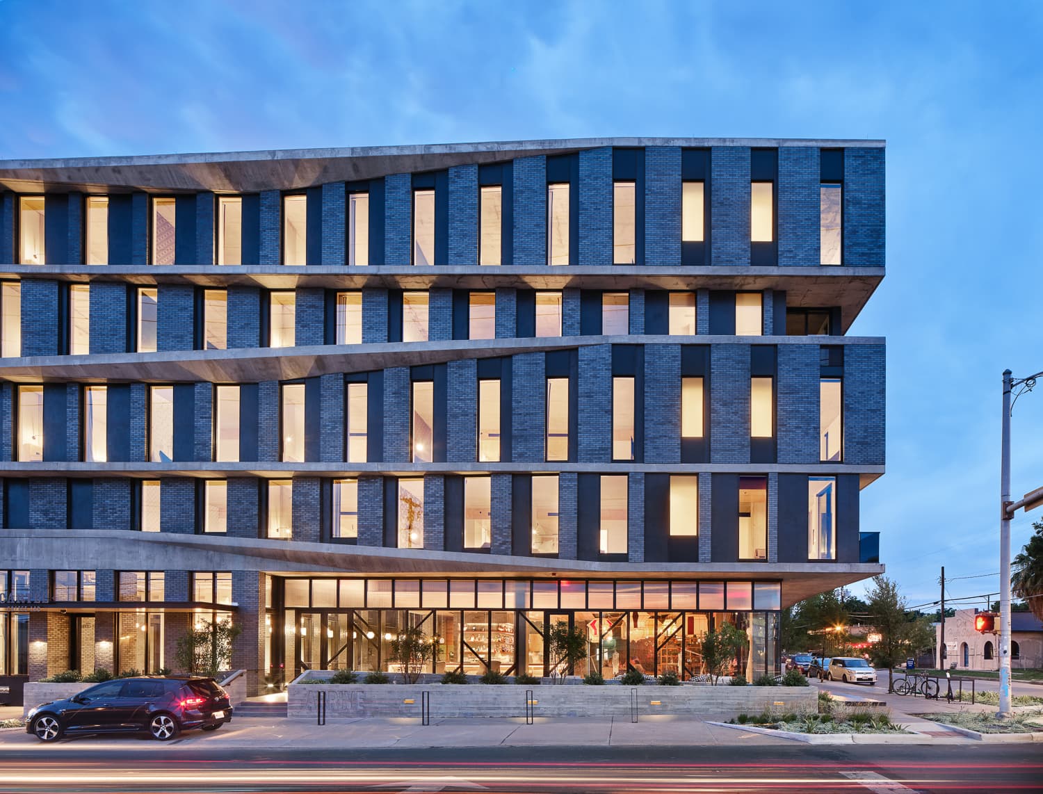 building exterior at dusk